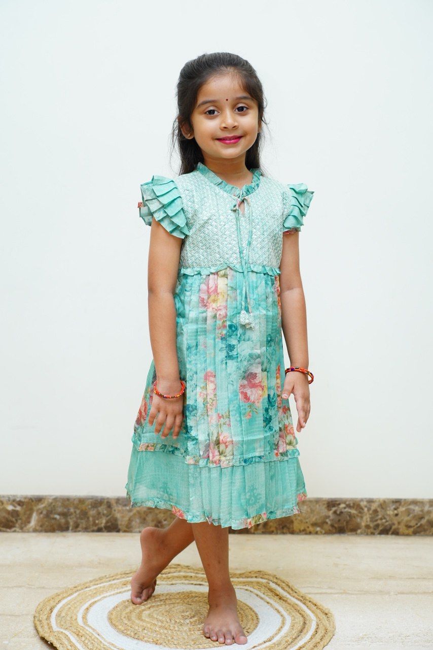 Green Ethnic Frock