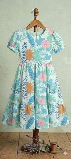 Floral Printed Georgette Frocks for Girls – Cute & Breathable Outfits