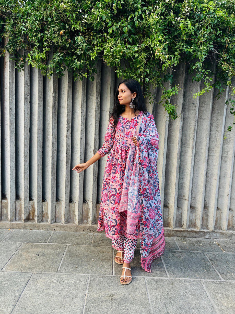 Women's Salwar Suit Set – Top + Bottom + Shawl | Premium Cotton Blend | Sizes S to XXL | ₹888 Only