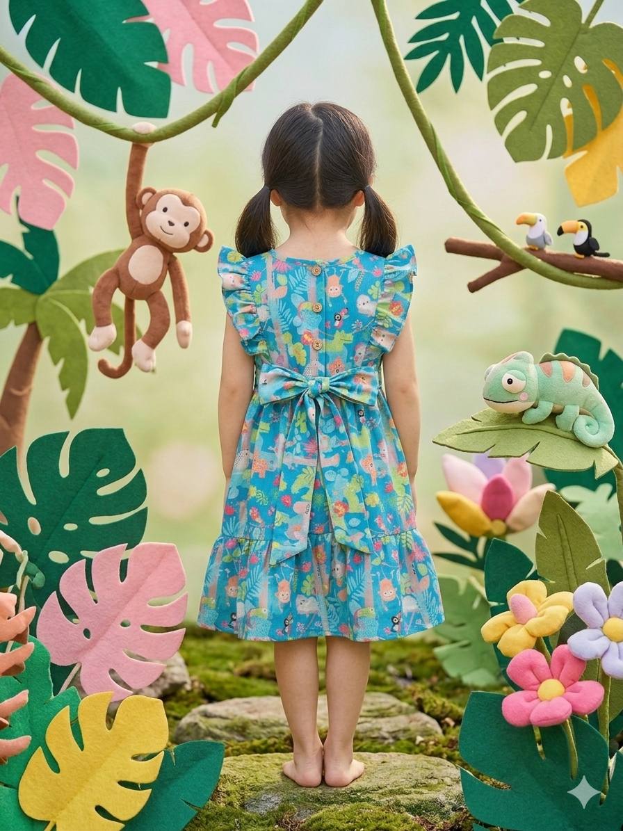 Kids Pure Cotton Frock with Soft Inner Lining | Comfortable Girls Dress