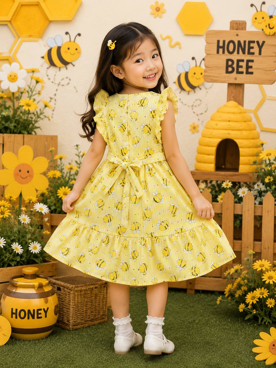 Kids Pure Cotton Frock with Soft Inner Lining | Comfortable Girls Dress