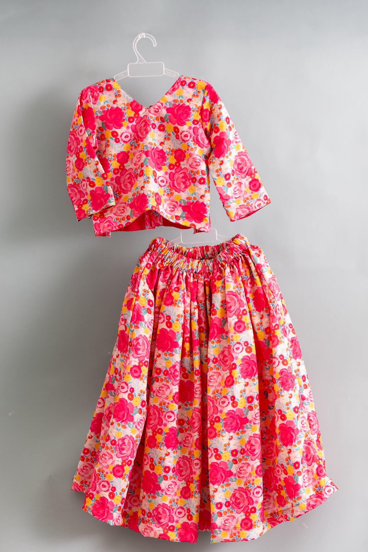 Kids Muslin Skirt & Crop Top Set | Festive & Party Wear for Girls Age 1–12 Years | Soft Cotton Lining @ ₹999