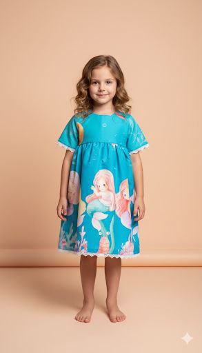Mermaid Theme A-Line Party Frock
