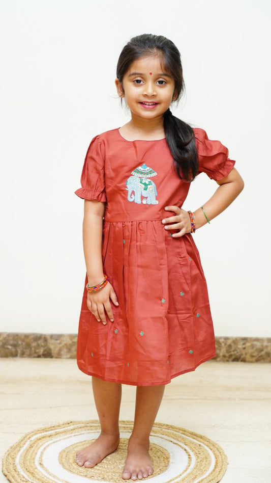 Girls Ethnic Cotton Frock