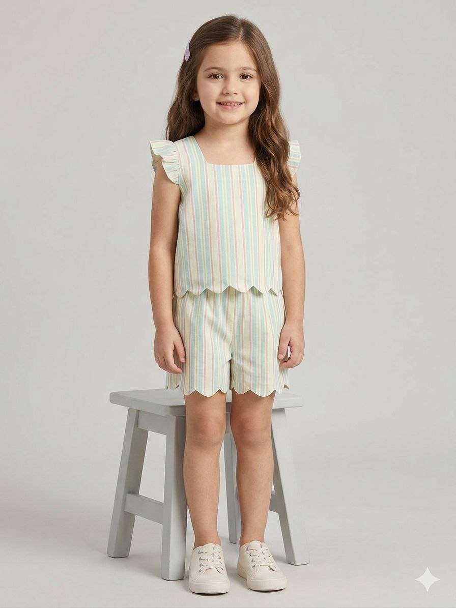 Girls Cotton Co-Ord Set | Soft Breathable Summer Outfit for Kids | Stylish Matching Set