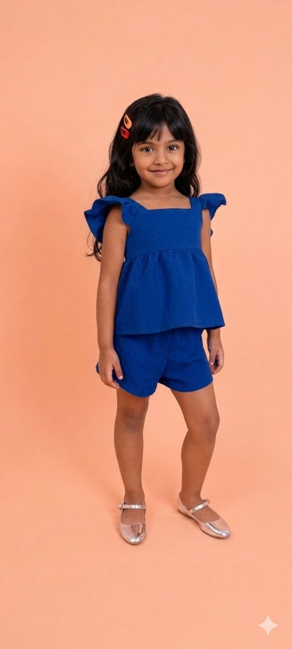 Girls Cotton Co-Ord Set | Soft Breathable Summer Outfit for Kids | Stylish Matching Set