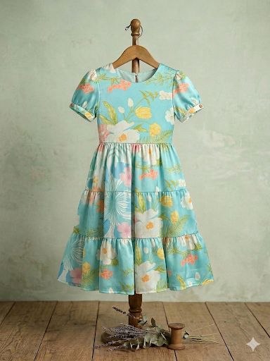 Floral Printed Georgette Frocks for Girls – Cute & Breathable Outfits