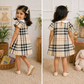 Checkered Plaid Peter Pan Collar Frock | Uvaly Clothing
