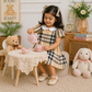 Checkered Plaid Peter Pan Collar Frock | Uvaly Clothing