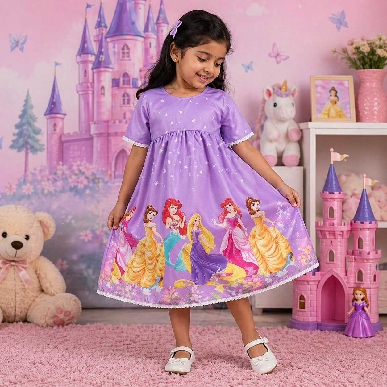 Fairytale Princess Cartoon Frock | Uvaly Clothing Girls