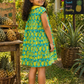 Girls Tropical Pineapple Print Summer Cotton Frock