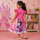 Princess Cartoon Printed Frock | Uvaly Clothing Party Dress