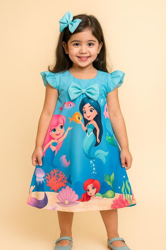 Mermaid Theme A-Line Party Frock