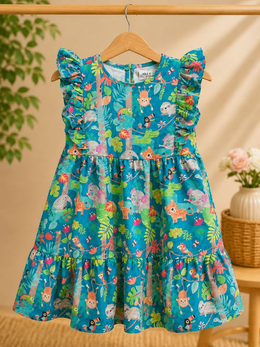 Kids Pure Cotton Frock with Soft Inner Lining | Comfortable Girls Dress