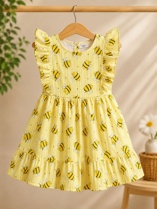 Kids Pure Cotton Frock with Soft Inner Lining | Comfortable Girls Dress
