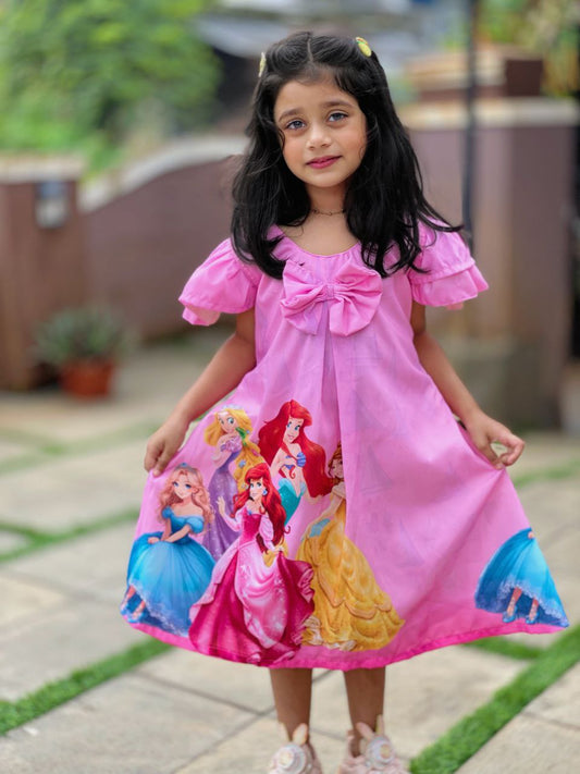 Cute Kids Cartoon Printed Frock | Fun & Comfortable Dress for Girls Age 1–12 Years | Daily Wear & Birthday Outfit (Copy) (Copy) (Copy)