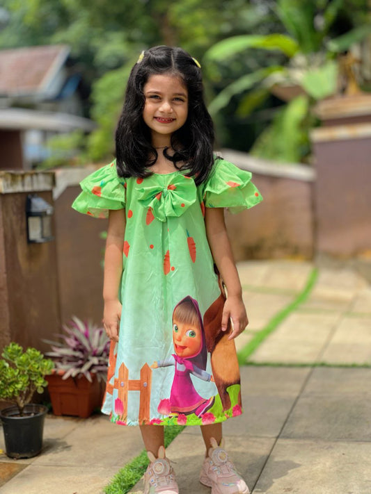 Cute Kids Cartoon Printed Frock | Fun & Comfortable Dress for Girls Age 1–12 Years | Daily Wear & Birthday Outfit (Copy)