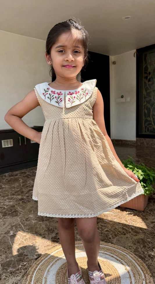 "Floral Embroidery Frock for Baby Girls (6 Months - 5 Years) – Elegant & Comfortable"