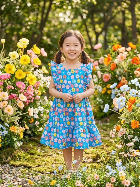 Kids Pure Cotton Frock with Soft Inner Lining | Comfortable Girls Dress