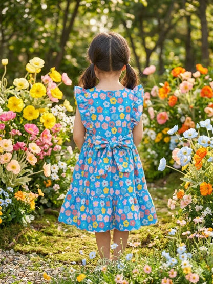 Kids Pure Cotton Frock with Soft Inner Lining | Comfortable Girls Dress