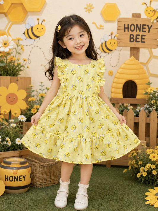 Kids Pure Cotton Frock with Soft Inner Lining | Comfortable Girls Dress
