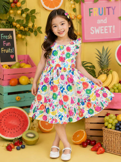 Kids Pure Cotton Frock with Soft Inner Lining | Comfortable Girls Dress