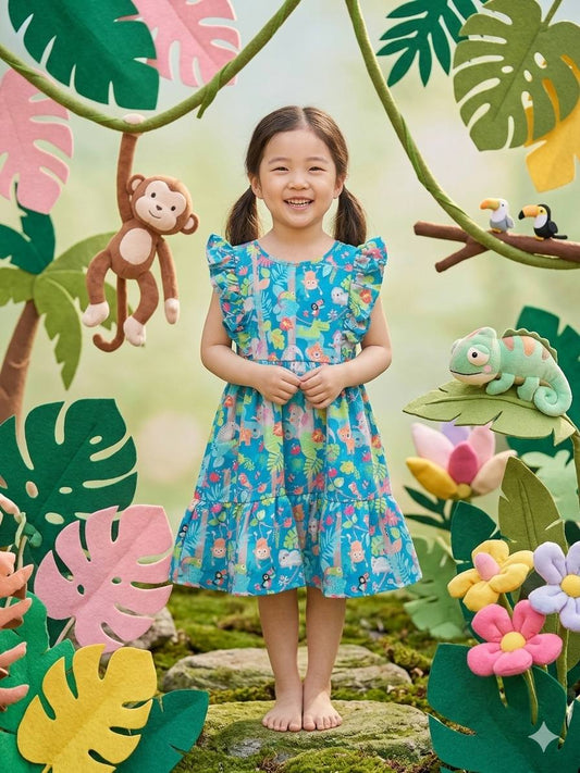 Kids Pure Cotton Frock with Soft Inner Lining | Comfortable Girls Dress